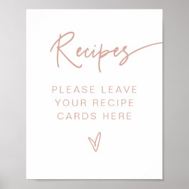 MARLO Boho Blush Pink Brautparty Rezepte Poster