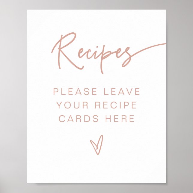 MARLO Boho Blush Pink Brautparty Rezepte Poster (Vorne)