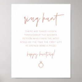 MARLO Boho Blush Ring Brautparty Game Poster