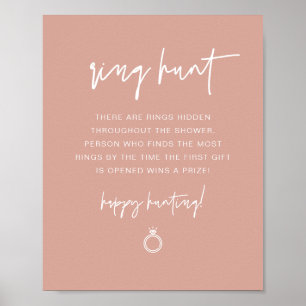 MARLO Boho Blush Ring Hunt Brautparty Game Pos Poster