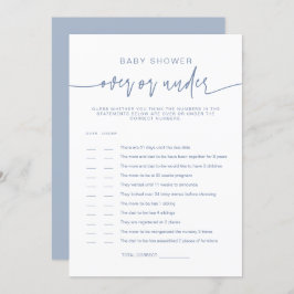 MARLO Boho Dusty Blue Over under Baby Showspiel Einladung