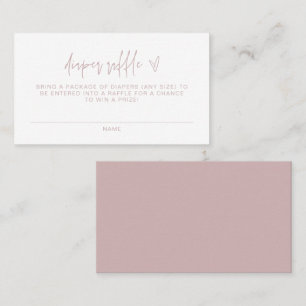 MARLO Boho Dusty Rose Baby Diaper Raffle Ticket