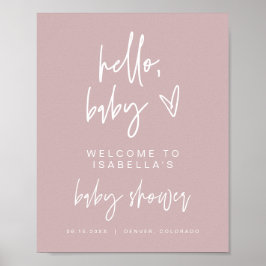 MARLO Boho Dusty Rose Kinderdusche Willkommenspend Poster