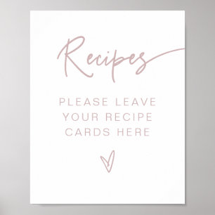 MARLO Boho Dusty Rose Rosa Brautparty Rezepte Poster
