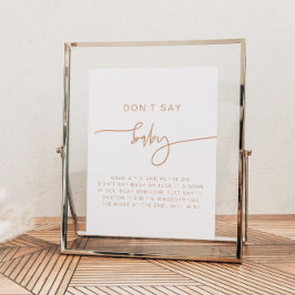 MARLO Boho Earth Toned Beige Sage kein Baby-Zeiche Poster