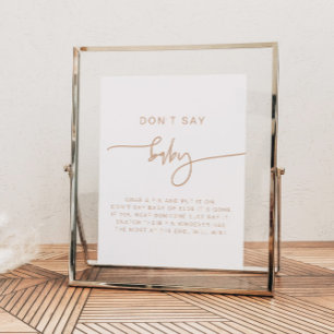 MARLO Boho Earth Toned Beige Sage kein Baby-Zeiche Poster