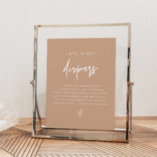 MARLO Boho Earth Tonspate Night Diapers Game Poster