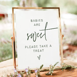 MARLO Boho Forest Green Babies sind süße Zeichen Poster