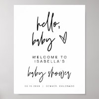 MARLO Bold Contemporary Baby Shooter Welcome Poste