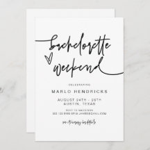 MARLO Bold Contemporary Bachelorette Itinerary