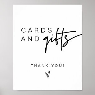 MARLO Bold Modern Cards & Gifts Sign Poster
