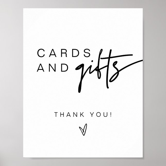 MARLO Bold Modern Cards & Gifts Zeichen Poster (Vorne)