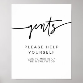 MARLO Bold Modern Gents Badezimmer Toilettenartike Poster