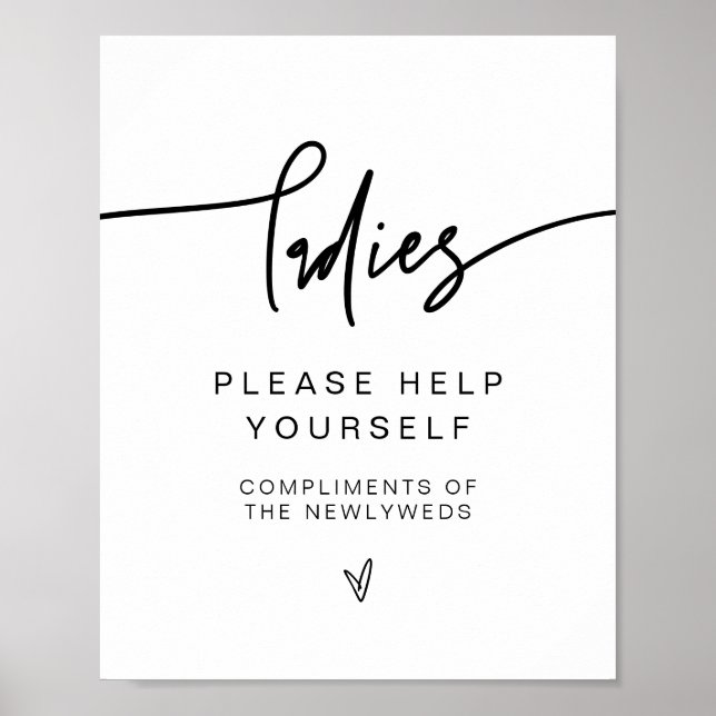 MARLO Bold Modern Ladys Badezimmer Toilettenartike Poster (Vorne)