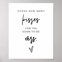 MARLO Bold Wie viele Kisses Brautparty Game