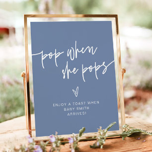 MARLO Dusty Blue Bohemian Pop When She Pops Schild