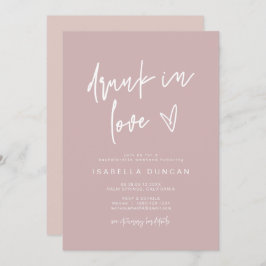 MARLO Dusty Rose Betrunken in Liebe Bachelorette Einladung