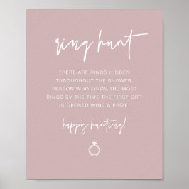 MARLO Dusty Rose Boho Ring Hunt Brautparty Game Poster