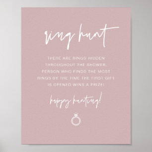 MARLO Dusty Rose Boho Ring Hunt Brautparty-Spiel Poster
