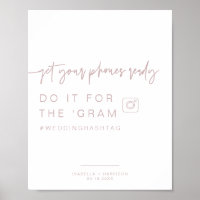 MARLO Dusty Rose Instagram Hashtag Hochzeitszeiche