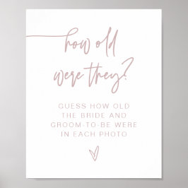 MARLO Dusty Rose Moderne, wie alt sie waren unters Poster