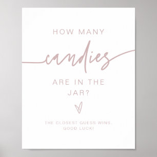 MARLO Dusty Rose Wie viele Candies Baby Showspiele Poster