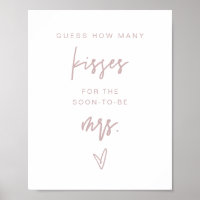MARLO Dusty Rose Wie viele Kisses Bridal Spiel