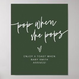 MARLO Forest Green Boho Pop, wenn sie Pop untersch Poster