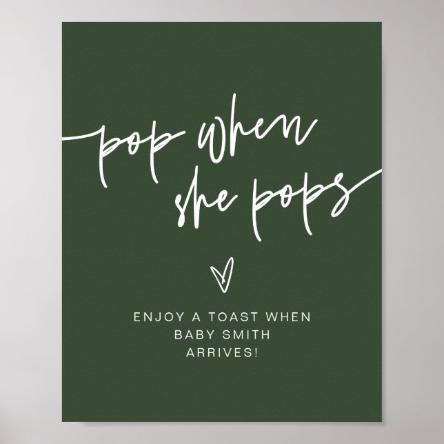 MARLO Forest Green Boho Pop, wenn sie Pop untersch Poster (Vorne)