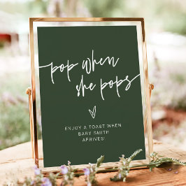 MARLO Forest Green Boho Pop, wenn sie Pop untersch Poster
