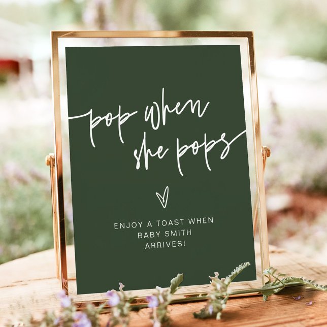 MARLO Forest Green Boho Pop, wenn sie Pop untersch Poster (Von Creator hochgeladen)