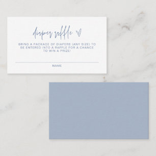 MARLO Modern Boho Dusty Blue Diaper Raffle Ticket