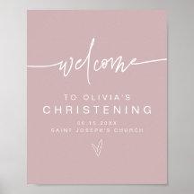 MARLO Modern Boho Dusty Rose Christening Willkomme