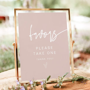 MARLO Modern Boho Rosé Favors Schild