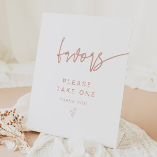 MARLO Modern Boho Rosé Favors Schild