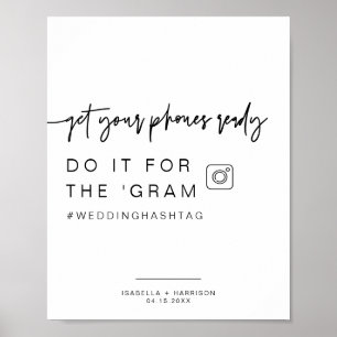 MARLO Modern Bold Instagram Hashtag Wedding Sign Poster