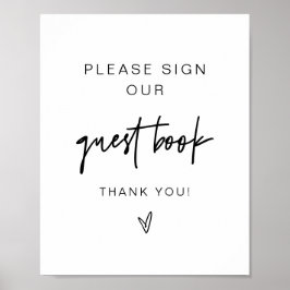 MARLO Modern Contemporary Bold Guestbook Sign Poster