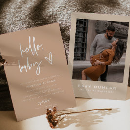 MARLO Moderne Bohemisch Earth Tone Baby Dusche Einladung