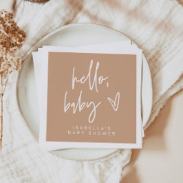 MARLO Moderne Bohemisch Terracotta Babydusche Serviette