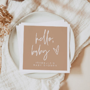 MARLO Moderne Bohemisch Terracotta Babydusche Serviette