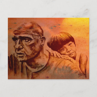 Marlon Brando Postkarte