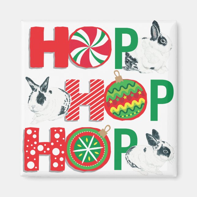 Marlon Bundo Christmas HOP-Magnet Magnet (Vorne)