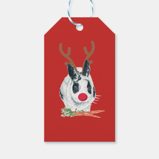 Marlon Bundo Rudolph Weihnachtsgeschenk-Tag Geschenkanhänger (Vorderseite)