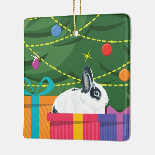 Marlon Bundo Weihnachtsgeschenkverzierung Keramikornament (Links)