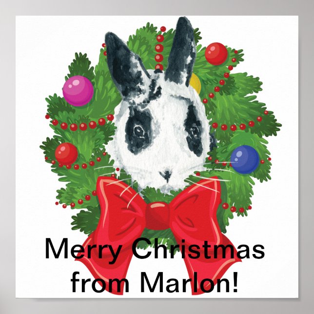 Marlon Bundo Weihnachtskreideposter Poster (Vorne)