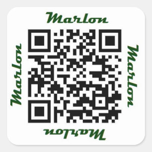 Marlon Code-personalisierter Aufkleber Vorname-QR