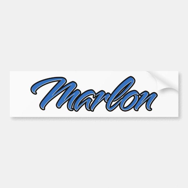 Marlon Name blue Aufkleber Sticker Autoaufkleber (Vorne)
