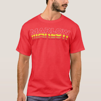 Marlow Vorname Lustig Vintage Sonnenuntergang Marl T-Shirt