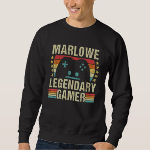 Marlowe Gamer Retro Gaming Vintag Game Personaliz Sweatshirt