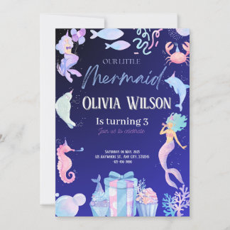 Marmaid Geburtstag Einladung